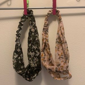 🖤BLACK AND PINK FLORAL HEAD BANDS💓 SHEIN